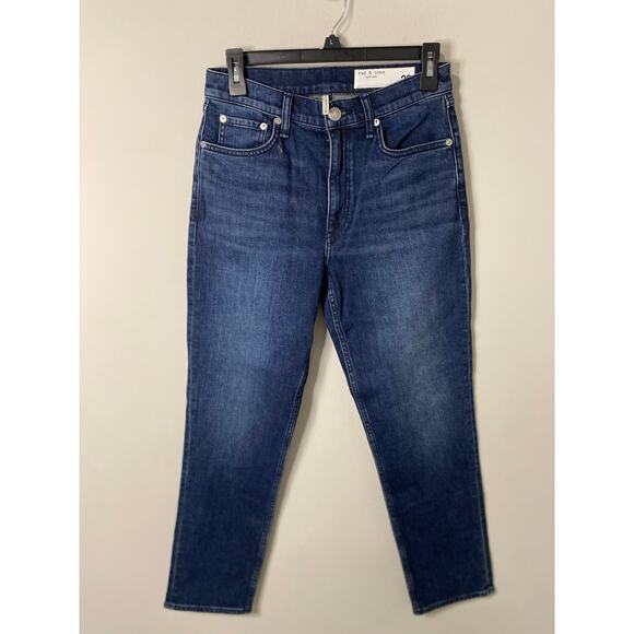 New Rag & Bone The Wren High-Rise Ankle Slim Denim Jeans Size 26 - Picture 1 of 4